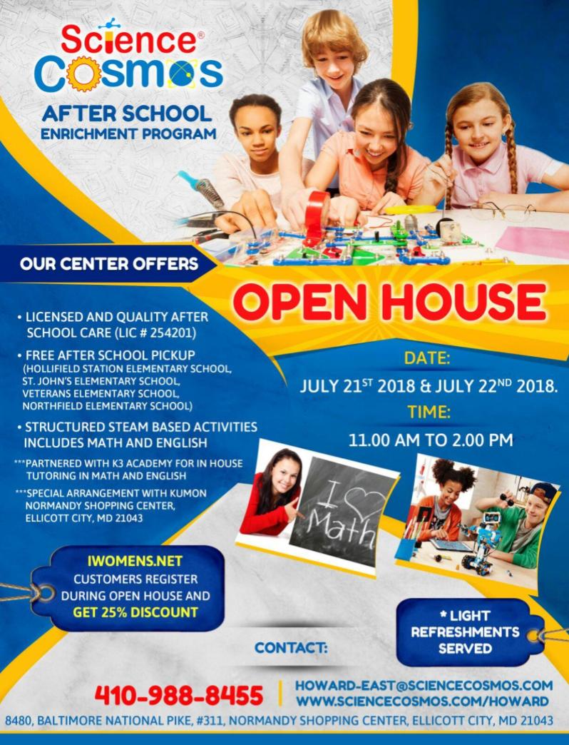 SCIENCE COSMOS -  STEM PROGRAMS AND AFTER SCHOOL CARE