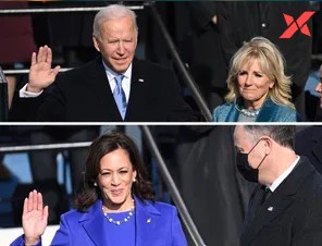 Kamala Harris sworn in as the first female and 49th Vice President of the United States.